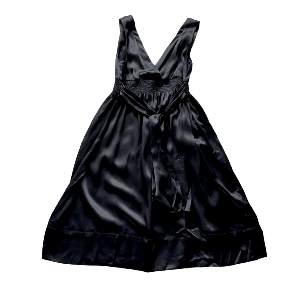 Jacob Black Satin Midi Dress